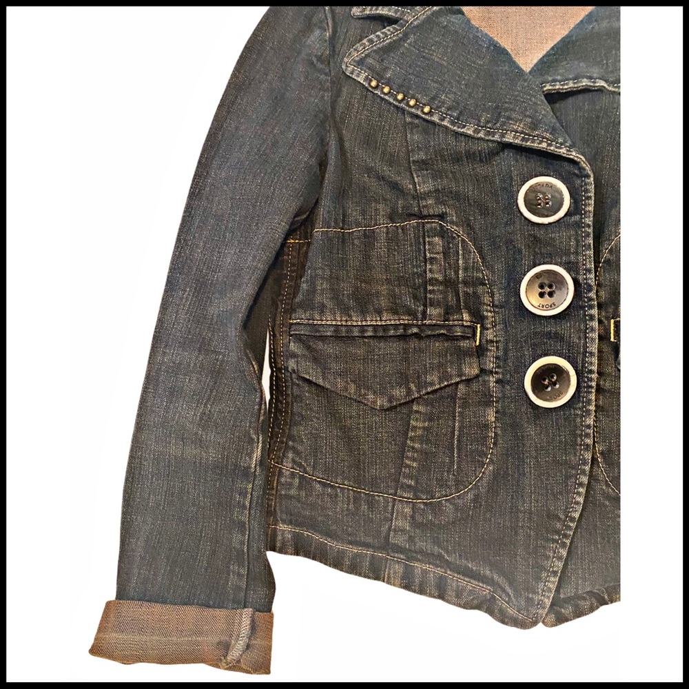 NWOT VINTAGE EXCELLENT ESCADA SPORT JEAN JACKET 40 IT - Picture 5 of 9